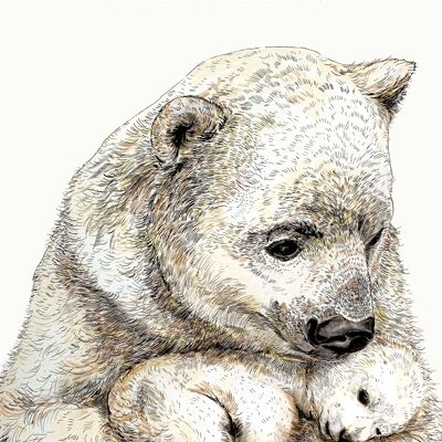 Impresión de Giclée del abrazo del oso