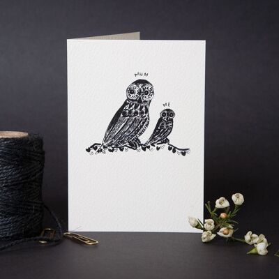 Mum & Me Owls Mother's Day card