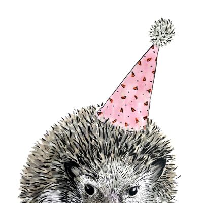 Party Hedgehog Giclée Print