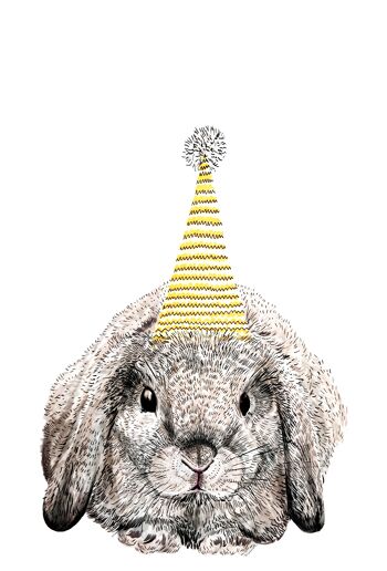 Lapin de fête Giclée Print