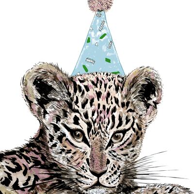 Party Leopard Giclée Print