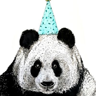 Party-Panda-Giclée-Druck