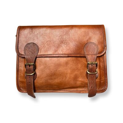 UMA vintage-style leather satchel