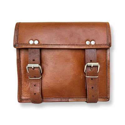 SAHAR natural genuine leather postman bag