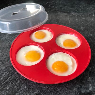 Escalfador de 4 huevos para microondas