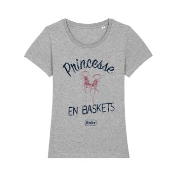 Tshirt gris chiné princesse en baskets