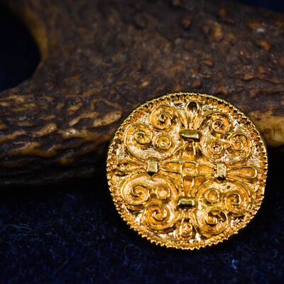 Spilla con pergamena di Jorvik placcata in oro
