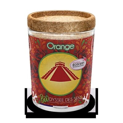 ORGÁNICO - Vela con aceites esenciales ORGÁNICOS - Chichén Itzà naranja 180 gr
