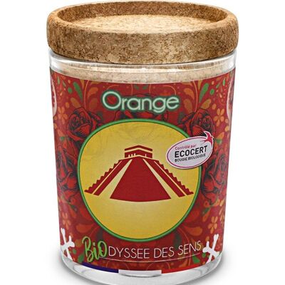 BIOLOGICO - Candela con oli essenziali BIOLOGICI - Arancio Chichén Itzà 180 gr