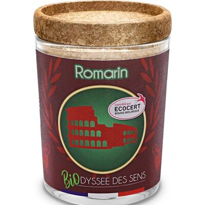 BIOLOGICO - Candela con oli essenziali BIOLOGICI - Rosmarino del Colosseo 180 gr