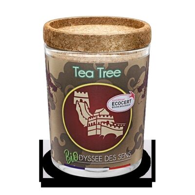 ORGÁNICO - Vela con aceites esenciales ORGÁNICOS - El árbol del té de la Muralla China 180 gr