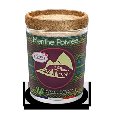 BIO - Bougie aux huiles essentielles BIO - Machu Picchu menthe poivrée 180 gr