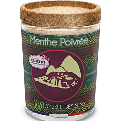 BIO - Candle with ORGANIC essential oils - Machu Picchu peppermint 180 gr