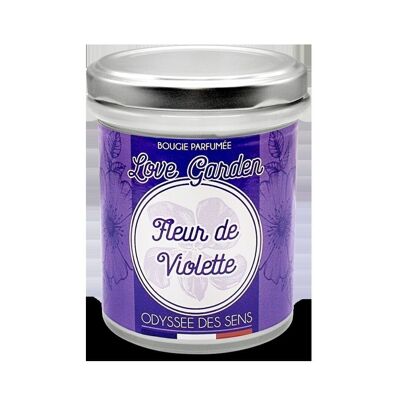 LOVE GARDEN - Candela fiore viola 150 gr