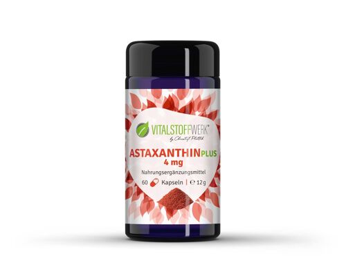 Vitalstoffwerk Nahrungsergänzungsmittel Astaxanthin Plus, 60 Kapseln