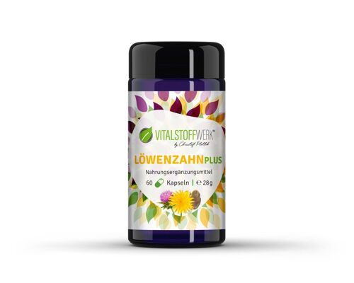 Vitalstoffwerk Nahrungsergänzungsmittel Löwenzahn Plus, 60 Kapseln