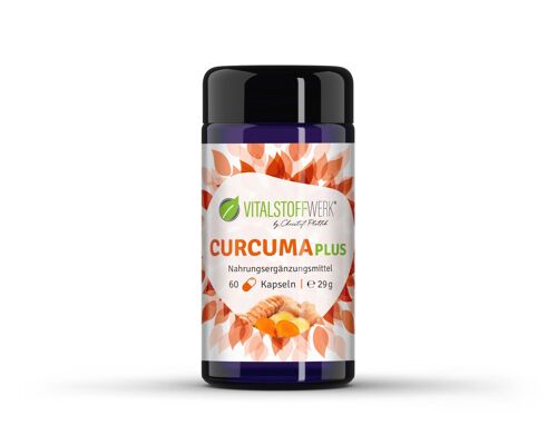 Vitalstoffwerk Nahrungsergänzungsmittel Curcuma Plus, 60 Kapseln