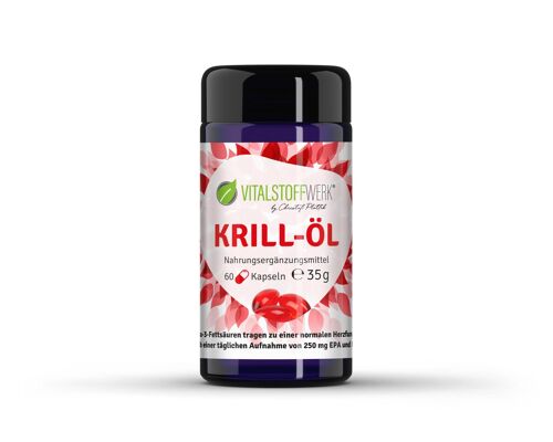 Vitalstoffwerk Nahrungsergänzungsmittel Krill-Öl, 60 Kapseln