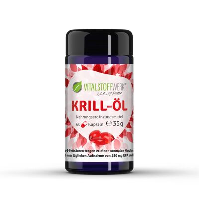 Vitalstoffwerk suplemento dietético aceite de krill, 60 cápsulas