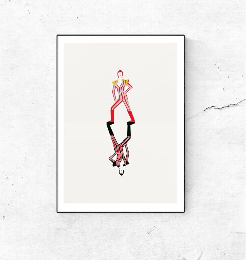 70's Ziggy Wiggy. A David Bowie inspired Art Print