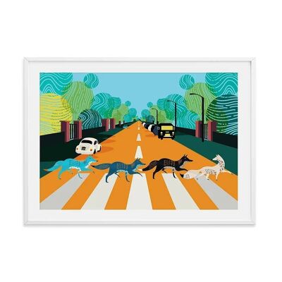 Stampa artistica di Abbey Road Foxes Londra