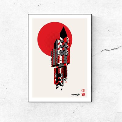 Brutalistisches Japan - Der Nakagin Capsule Tower Reise-Kunstdruck
