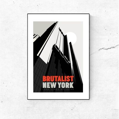 Brutalistischer New Yorker Kunstdruck