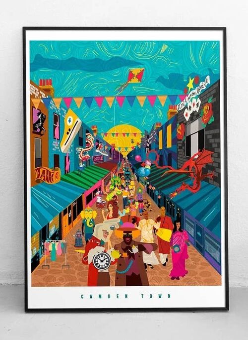 Camden Market London Art Print