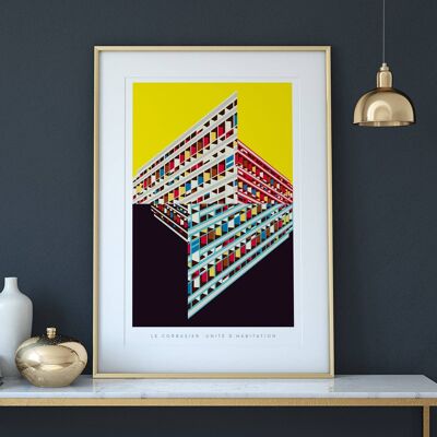 Le Corbusier’s Unité d'habitation Art Print