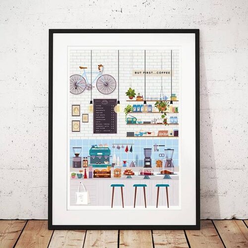 London Coffee Shops Art Print