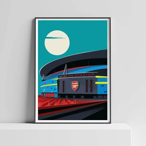 Moonlit Arsenal London Art Print