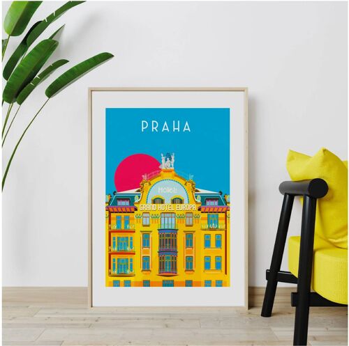 Praha Grand Hotel Europa Art Print