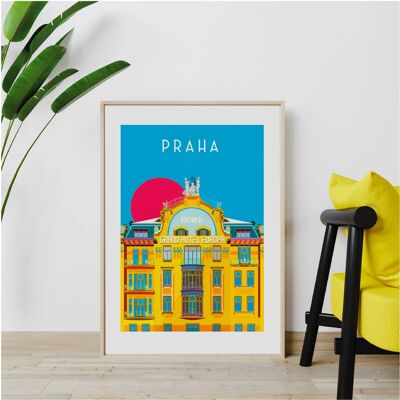 Praha Grand Hotel Europa Art Print