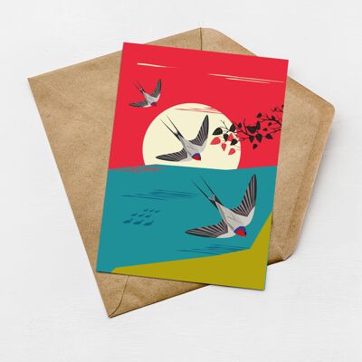 Swallow Dive London Mini Greeting Cards