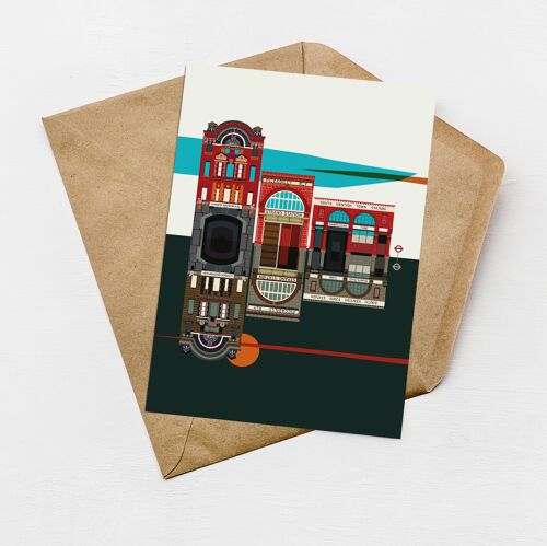 The Ghost Tube London Mini Greeting Cards