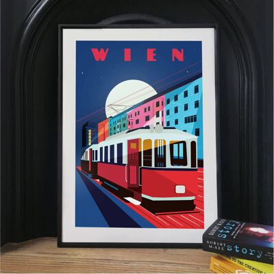 Wien Vienne illustré Art print