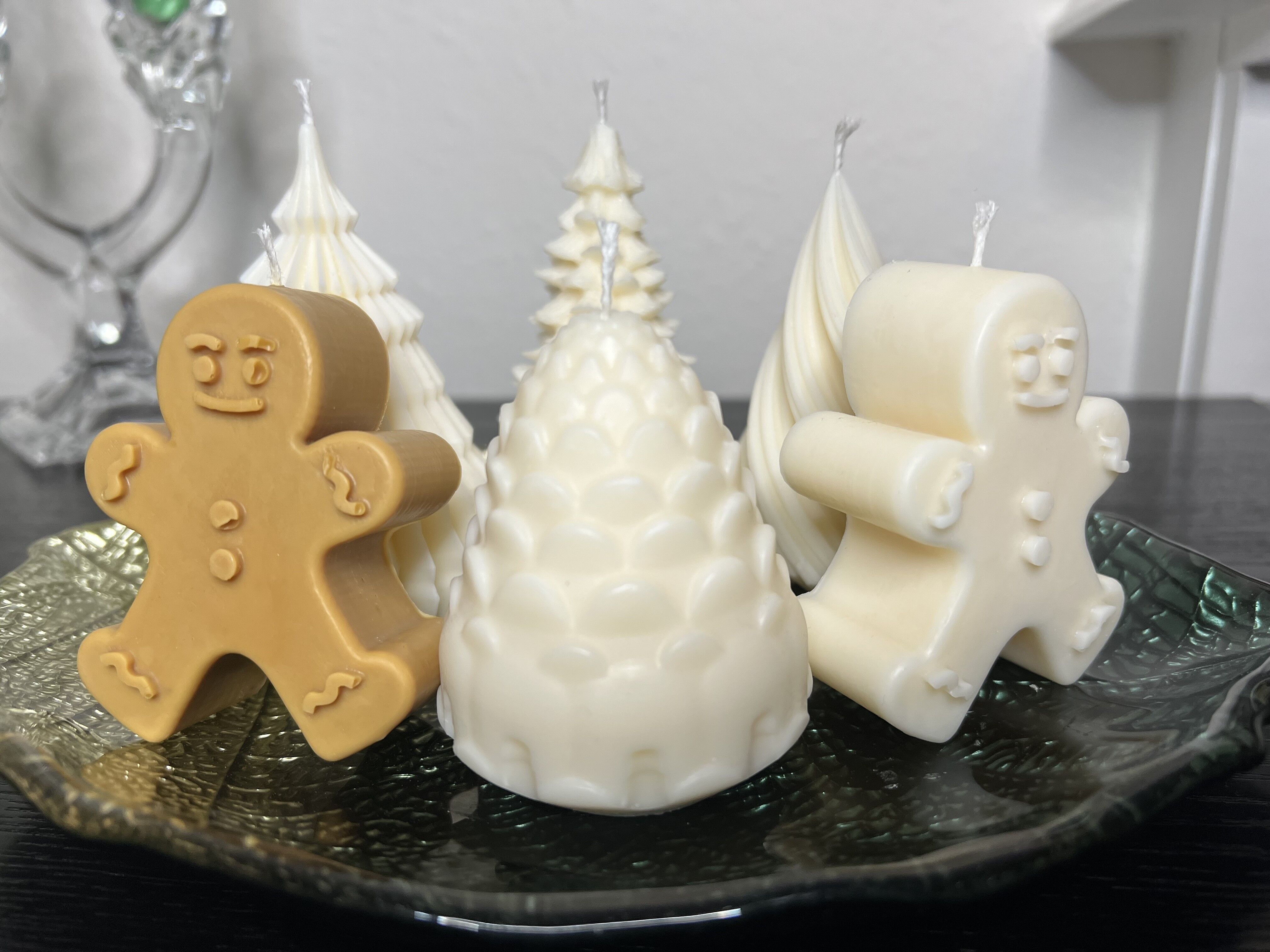 Mini set di candele natalizie