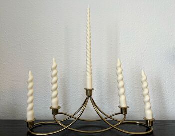 Ensemble de bougies pilier en spirale 1