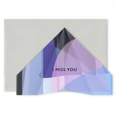 I Miss You | Paper Plane Card