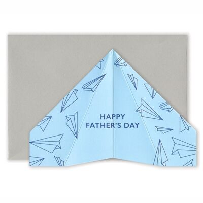 Glücklicher Vatertag | Papierflugzeugkarte