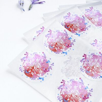 SET DE 12 ETIQUETTES AUTOCOLLANTES JOYEUX NOEL