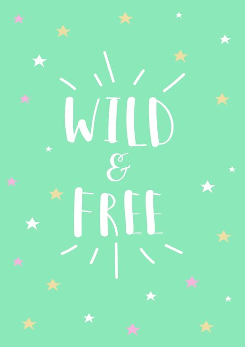 Poster | Bohemian | Wild and Free Mint | A4