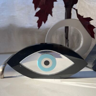 Protection Evil Eye Home Decor Plexiglass, Evil Eye Ornament, Office Decor, Good Luck Ornament, Christmas Gift, Made from Plexiglass.