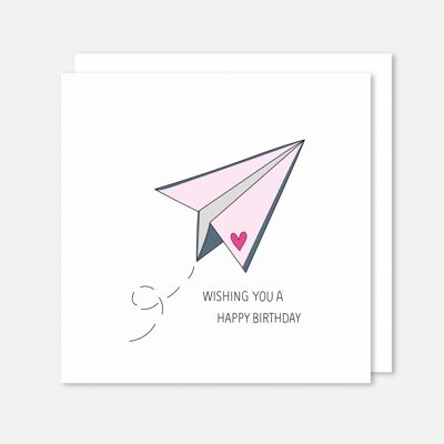 Birthday Wishes Paper Plane