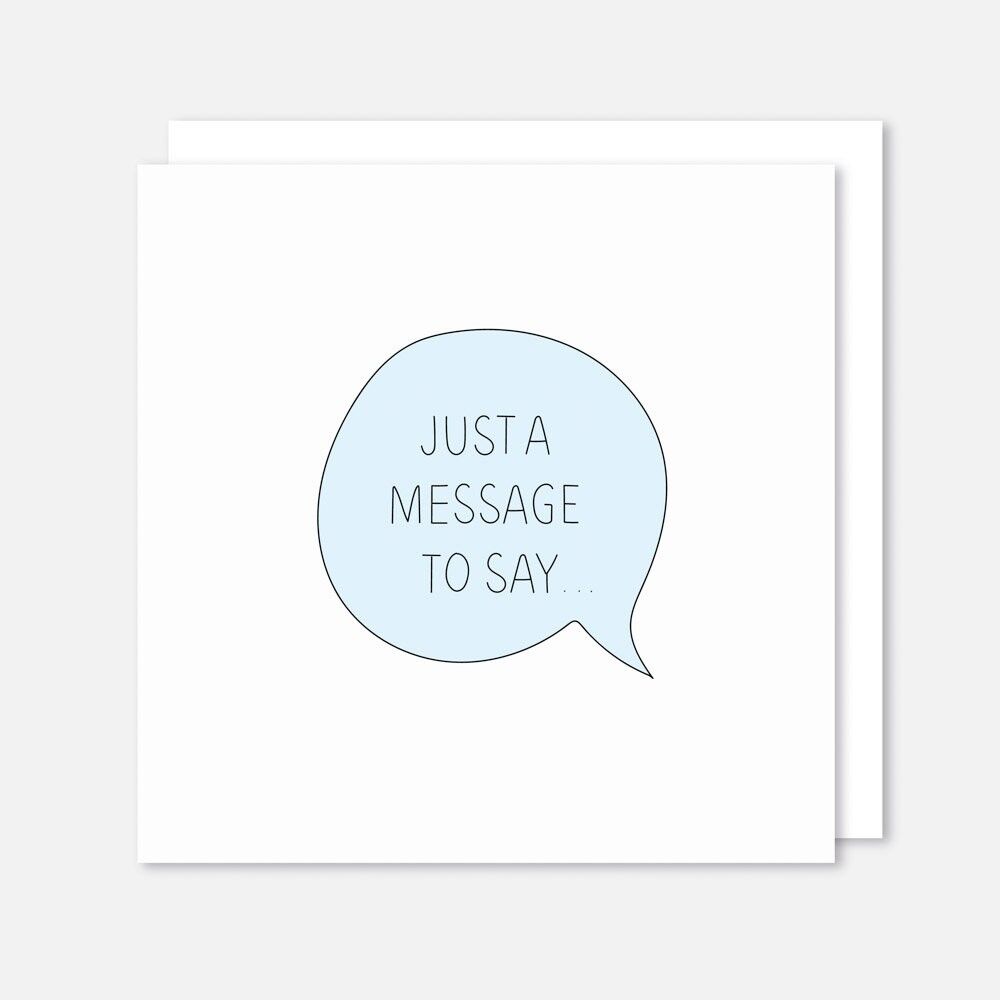 Solo un messaggio per dire bolla