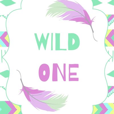Poster | Bohemian | wild one Feathers | A4