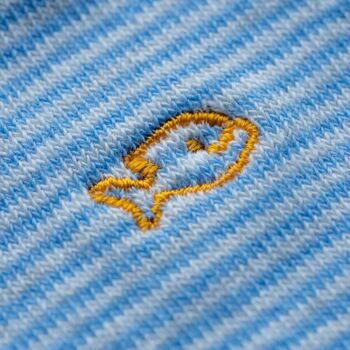 Chaussettes rayées en coton  Bleu lagon 3