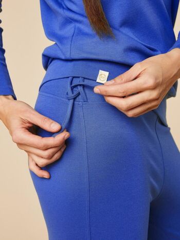 Pantalon Drapé Loungewear Tara - Bleu Azur 2