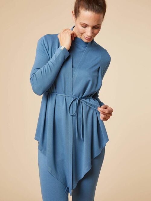 Eleganter Cardigan Durga - Graublau