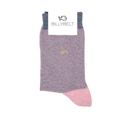 Striped combed cotton socks - Lotus